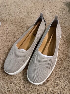 Comfort Knit Slip-On Flats - Light Gray Sonoma